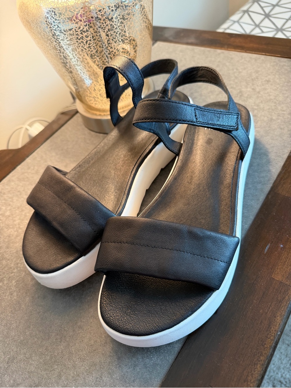 Eileen Fisher Women’s Jolie Platform Sandals with White Sole